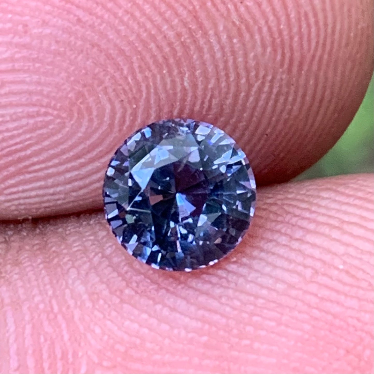 Purplish Gray Spinel 6.3 mm Round 1.33 Ct Natural Loose Gemstone From Sri Lanka