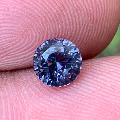 Purplish Gray Spinel 6.3 mm Round 1.33 Ct Natural Loose Gemstone From Sri Lanka