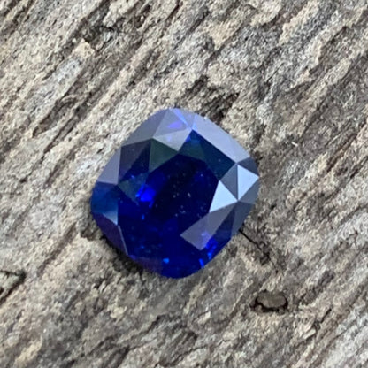 Royal Blue Sapphire Rectangular Cushion 0.82 Ct Heated Only Natural Loose Gemstone For Jewelry Making