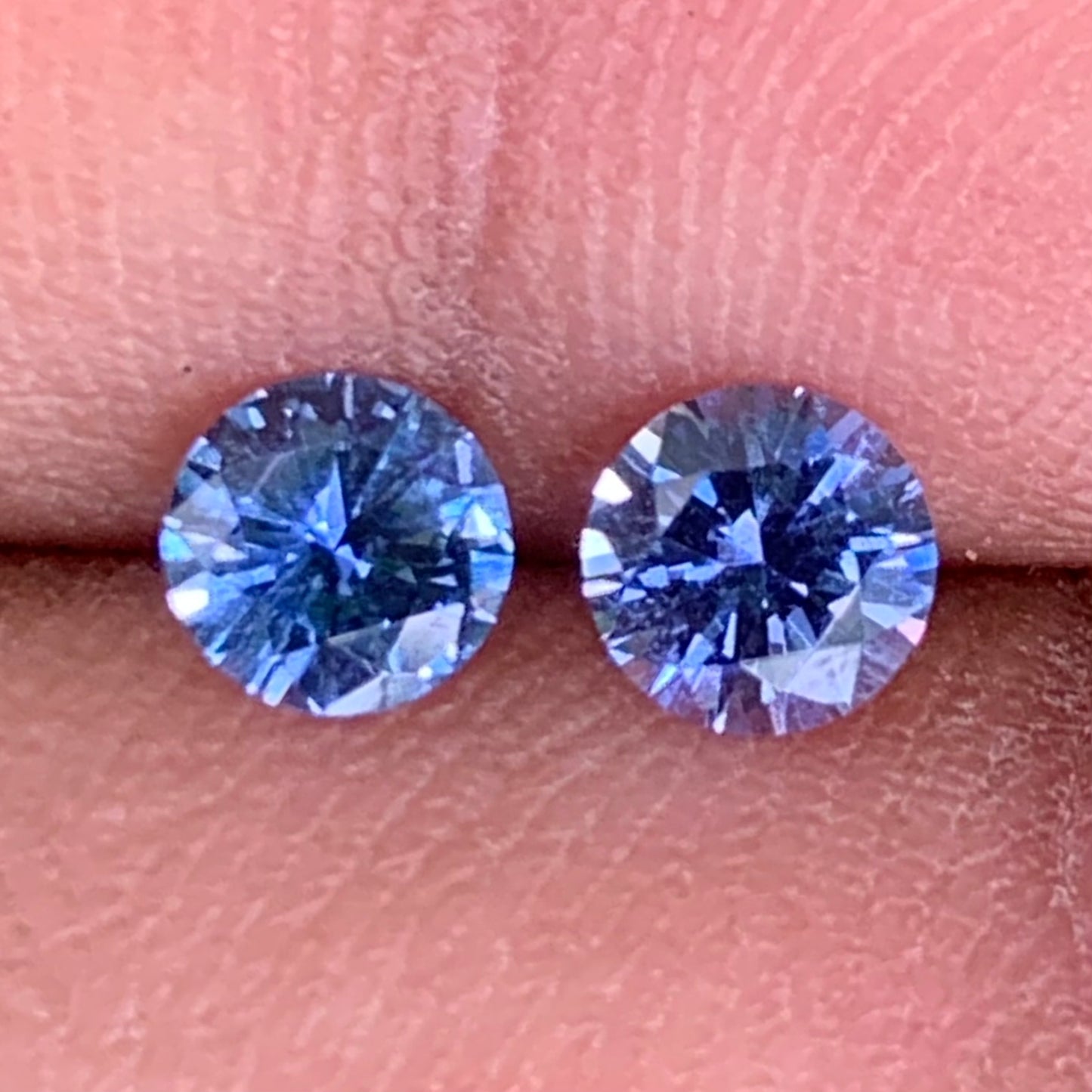 Blue Sapphire Round Pair 4.5 mm / 0.77 Ct Heated Only Natural Loose Gemstones for Earrings