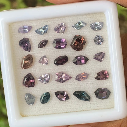 Multicolor Spinel Geometric Shape Natural Loose Gemstone Parcel 5.47 Ct / 25 Gemstones From Sri Lanka