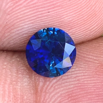 Blue Sapphire 5.9 mm Round Heated Only 0.86 Ct Natural Loose Gemstone for Jewelry Making