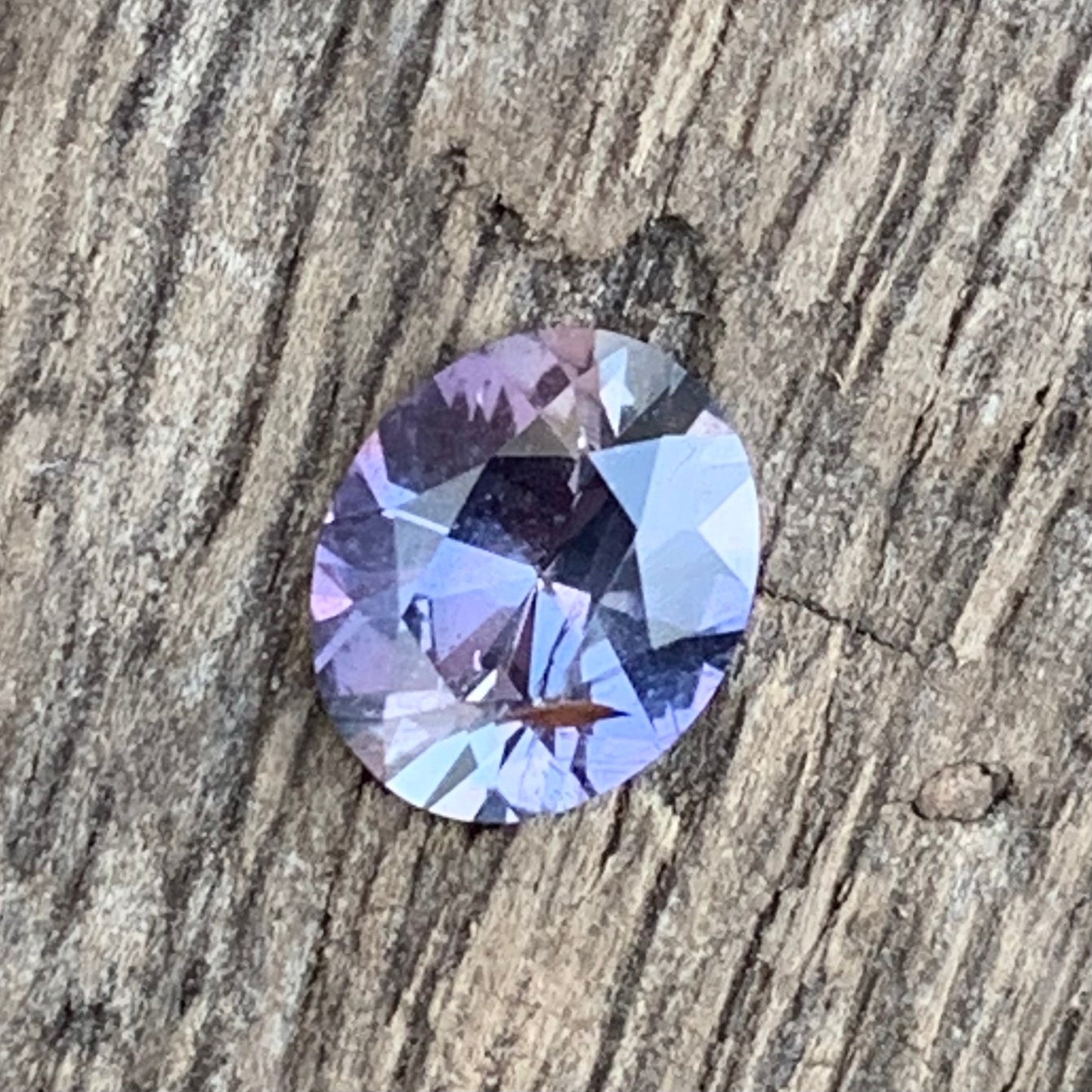 Bi Color Sapphire Purple - Brown Oval Cut 0.75 Ct Natural Heated Only Loose Gemstone from Sri Lanka