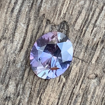 Bi Color Sapphire Purple - Brown Oval Cut 0.75 Ct Natural Heated Only Loose Gemstone from Sri Lanka