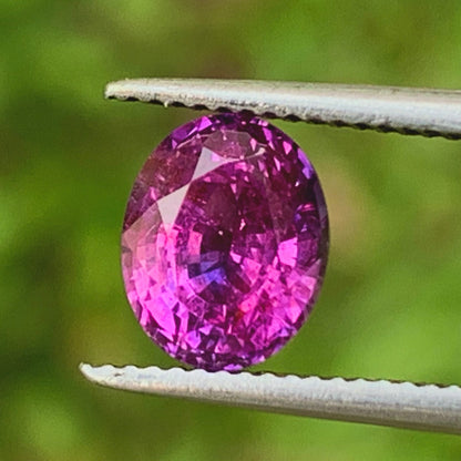 Bicolor Sapphire Oval Pink & Purple 1.31 Ct Heated Only Natural Loose Gemstone