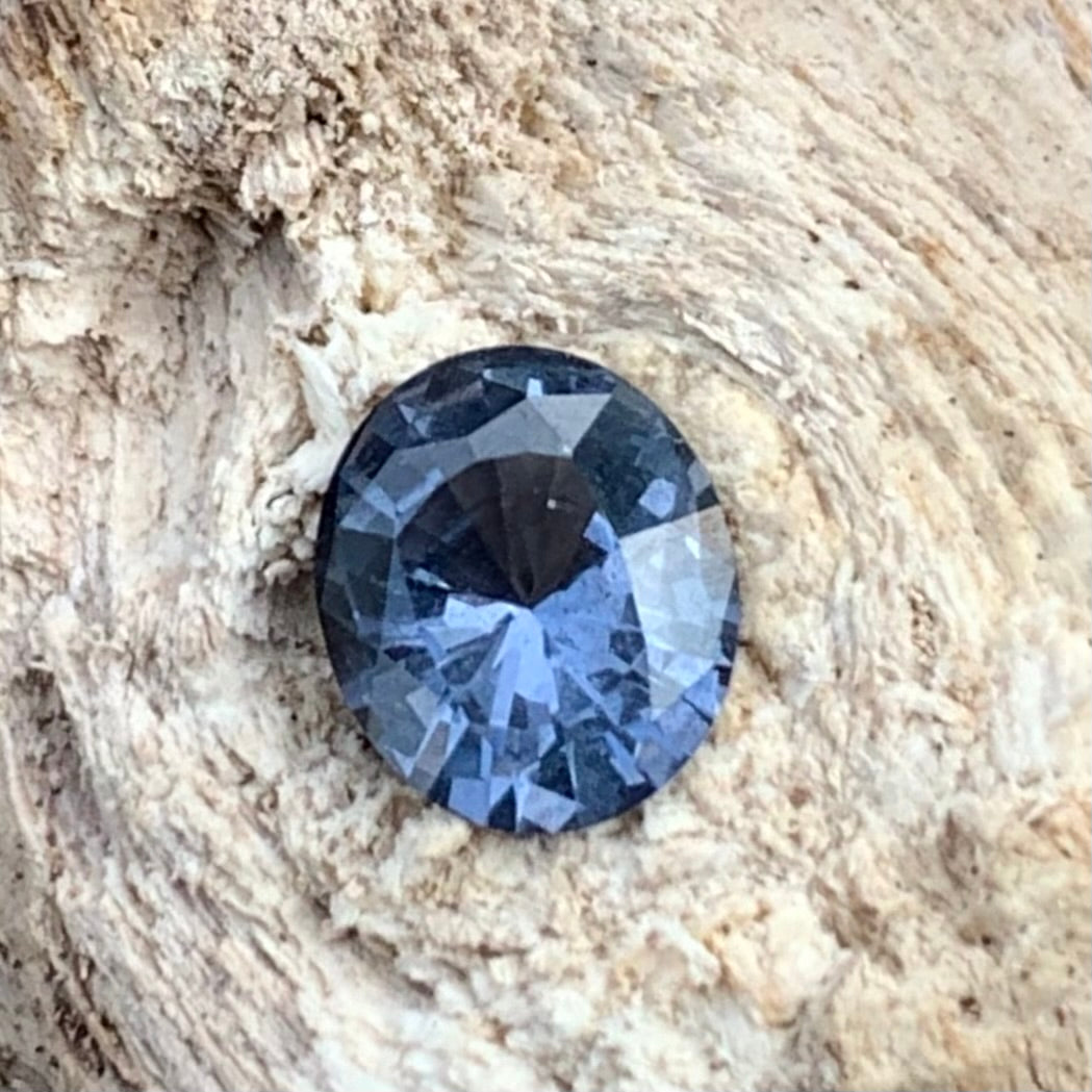 Grayish Blue Spinel Oval 0.85 Ct Natural Loose Gemstone