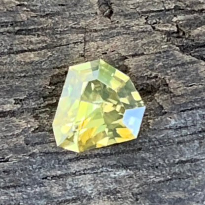Yellowish Green Zircon Shield 0.78 Ct Natural Loose Gemstone for Jewelry Making