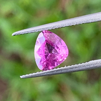 Sapphire Pinkish Purple Trillion 1.05 Ct Natural Loose Gemstone From Sri Lanka