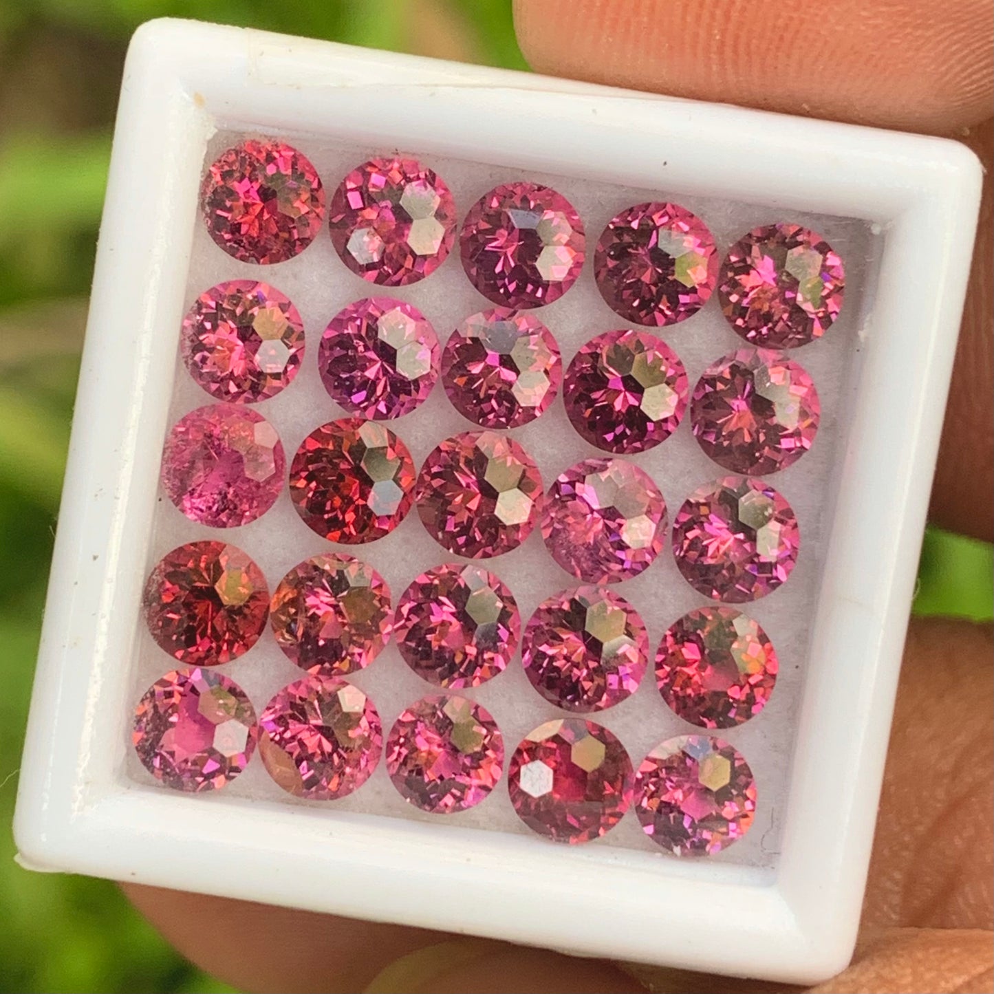 Red Garnet 4 mm Football Cut Rounds 8.20 Ct / 25 Stones Parcel of Natural Loose Gemstones From Sri Lanka