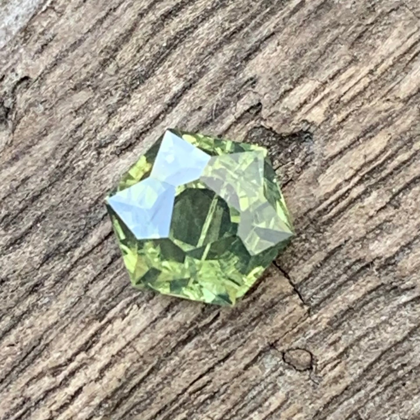 Mint Green Zircon Portrait Cut Hexagon 1.4 Ct Natural Loose Gemstone