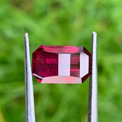 Red Garnet Pixel Cut Octagon 3.55 Ct Natural Unheated Loose Gemstone From Sri Lanka