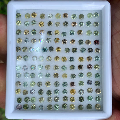 Zircon Rounds Wholesale Parcel of 134 Multi Color Natural Loose Gemstones 17.65  Ct