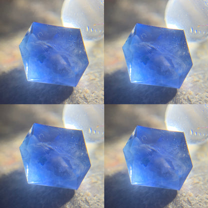 Blue Sapphire Modified Hexagon Heated Only 0.83 Ct Natural Loose Gemstone