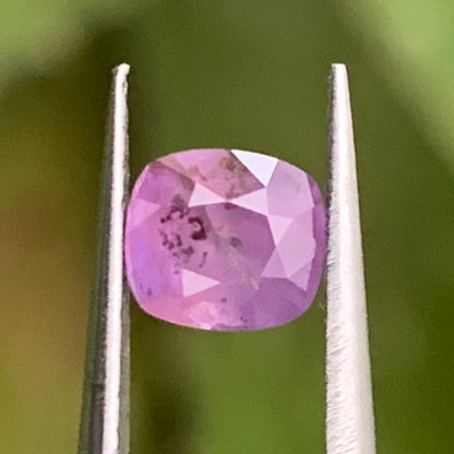 Unheated Hazy Purple Sapphire Cushion 0.81 Ct Natural Loose Gemstone