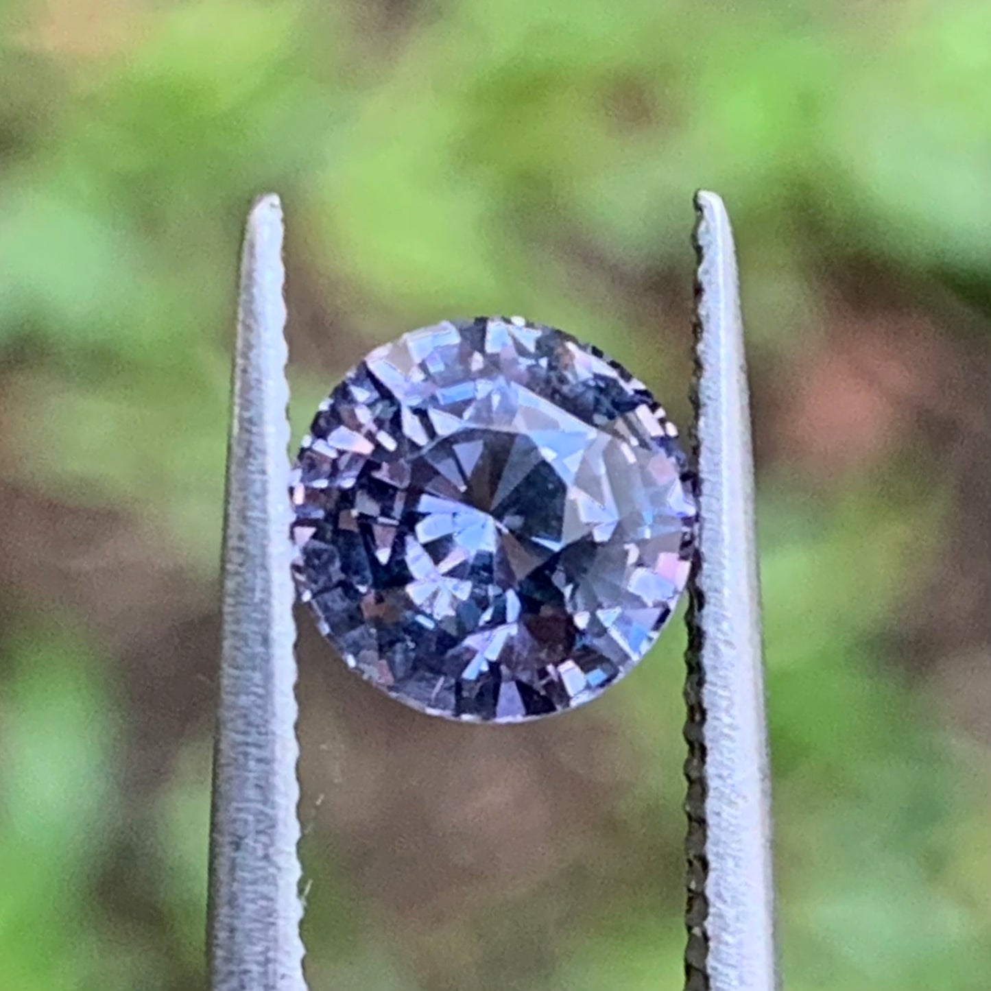 Purplish Gray Spinel 6.3 mm Round 1.33 Ct Natural Loose Gemstone From Sri Lanka