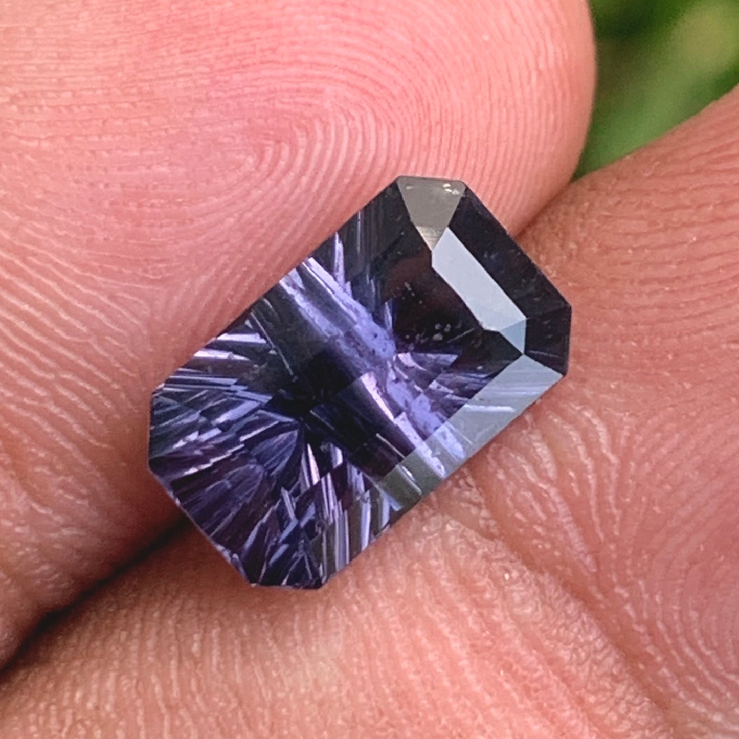 Purple Spinel Concave Fantasy Cut 3.18 Ct Emerald Cut Octagon Natural Loose Gemstone