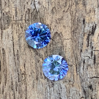 Blue Sapphire Round Pair 4.5 mm / 0.80 Ct Heated Only Natural Loose Gemstones for Earrings