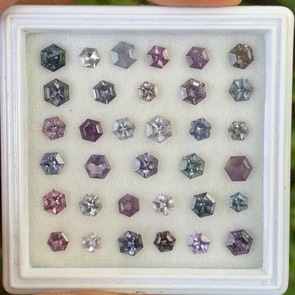 Natural Spinel Hexagons Parcel of 11.75 Ct / 34 Loose Gemstones from Sri Lanka