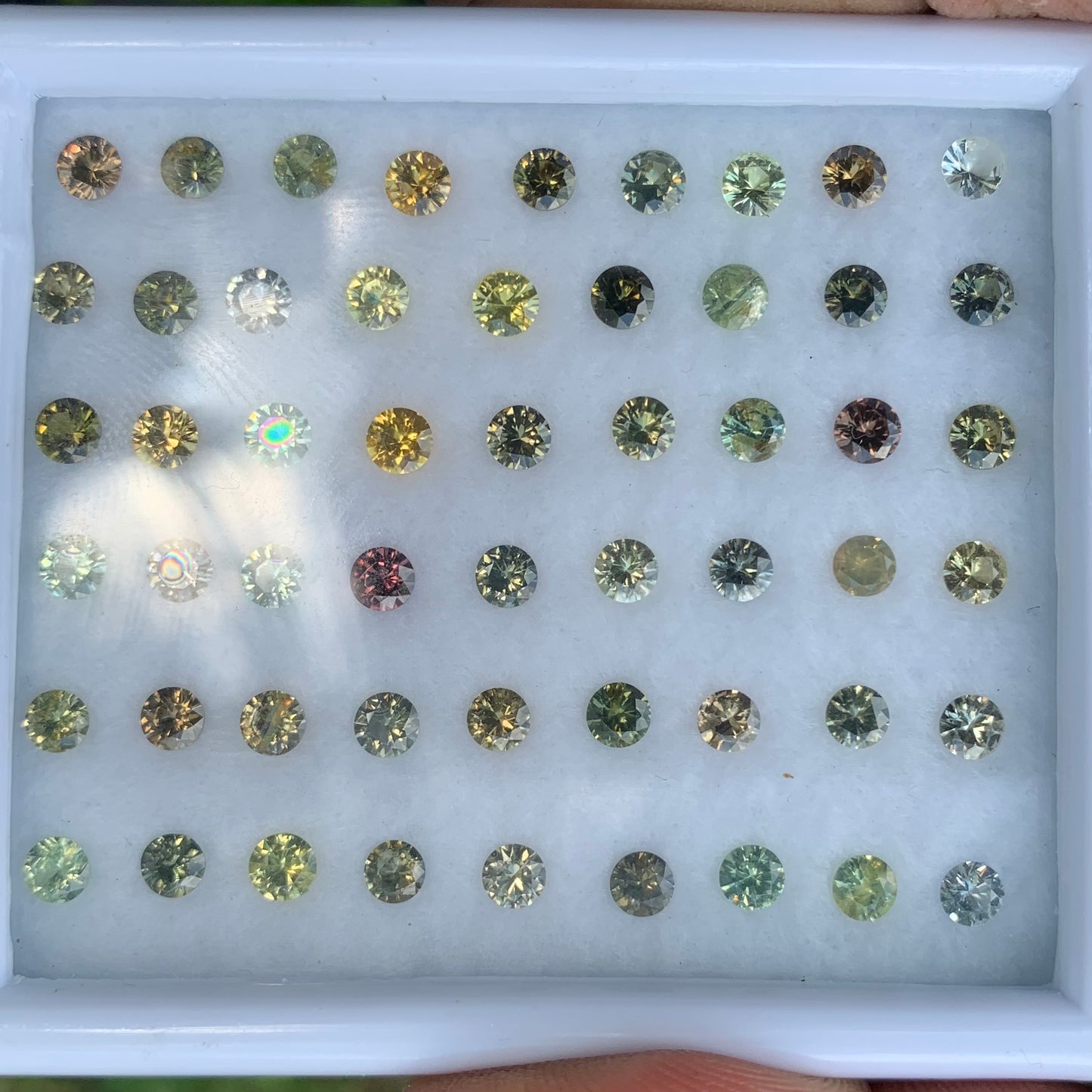 Zircon Rounds Wholesale Parcel of 54 Multi Color Natural Loose Gemstones 11.22Ct