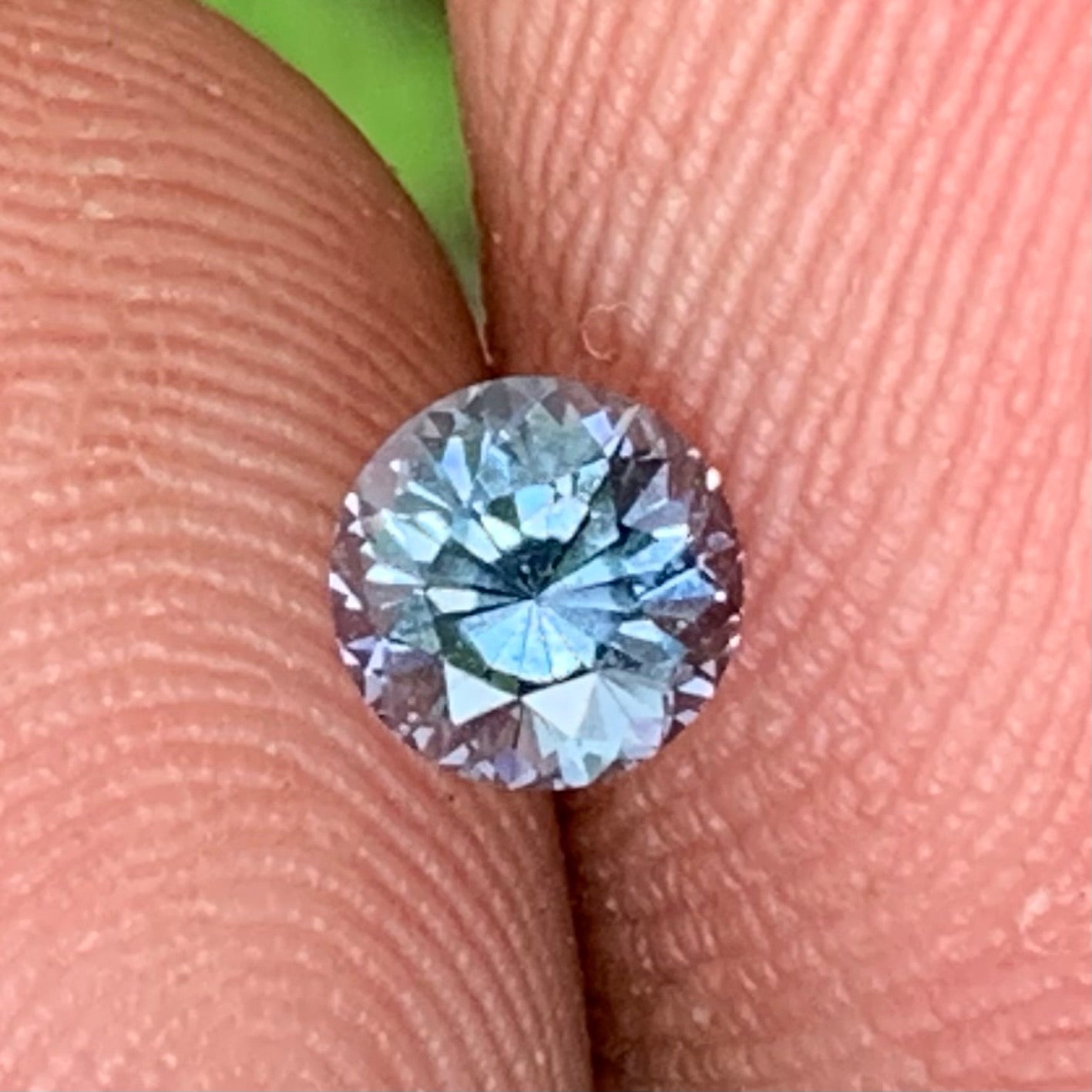 Teal Spinel Round 4.8 mm / 0.52 Ct Flower Cut Loose Gemstone For Jewelry Making