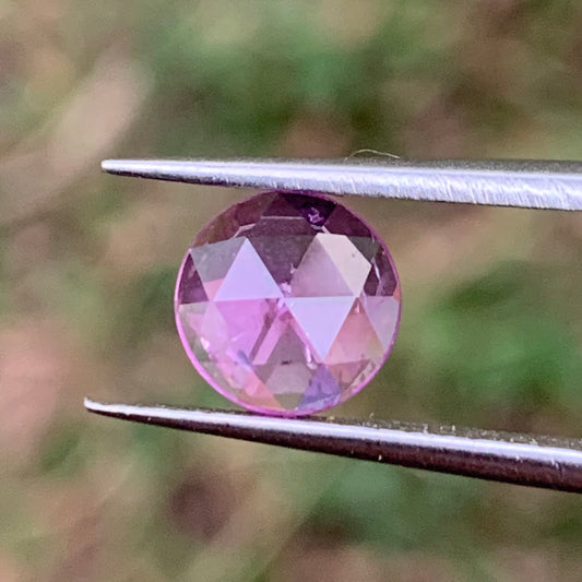 Rose Cut Pinkish Purple Sapphire 0.93 Ct Modified Round Heated Only Natural Loose Gemstone from Sri Lanka