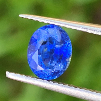 Unheated Blue Sapphire Certified Oval 1.09 Ct Natural Loose Gemstone