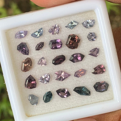 Multicolor Spinel Geometric Shape Natural Loose Gemstone Parcel 5.47 Ct / 25 Gemstones From Sri Lanka