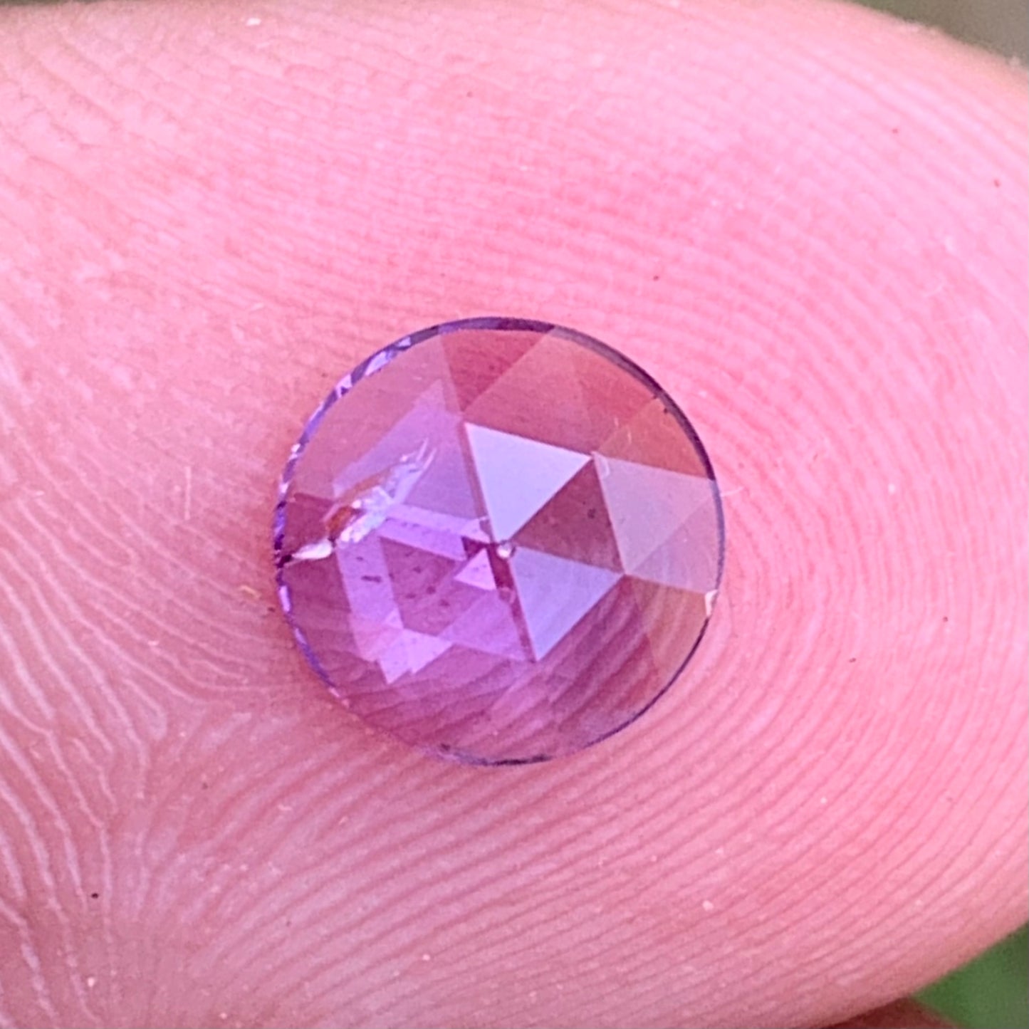 Rose Cut Purple Sapphire 0.72 Ct Modified Round Heated Only Natural Loose Gemstone from Sri Lanka