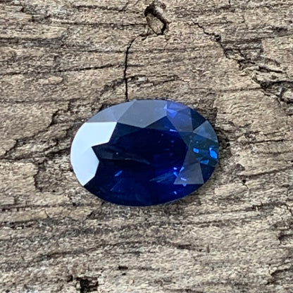 Deep Blue Sapphire Oval 0.70 Ct Heated Only Natural Loose Gemstone For Jewelry Making