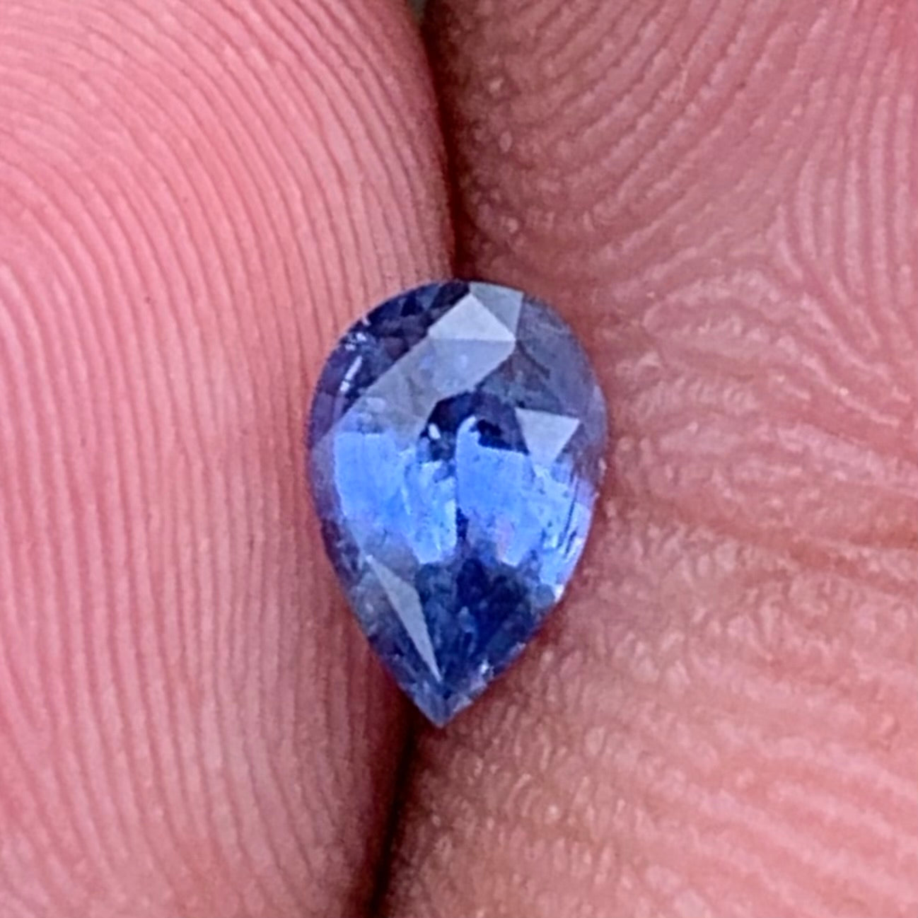 Blue Sapphire Pear 0.61 Ct Natural Loose Gemstone For Jewelry Making
