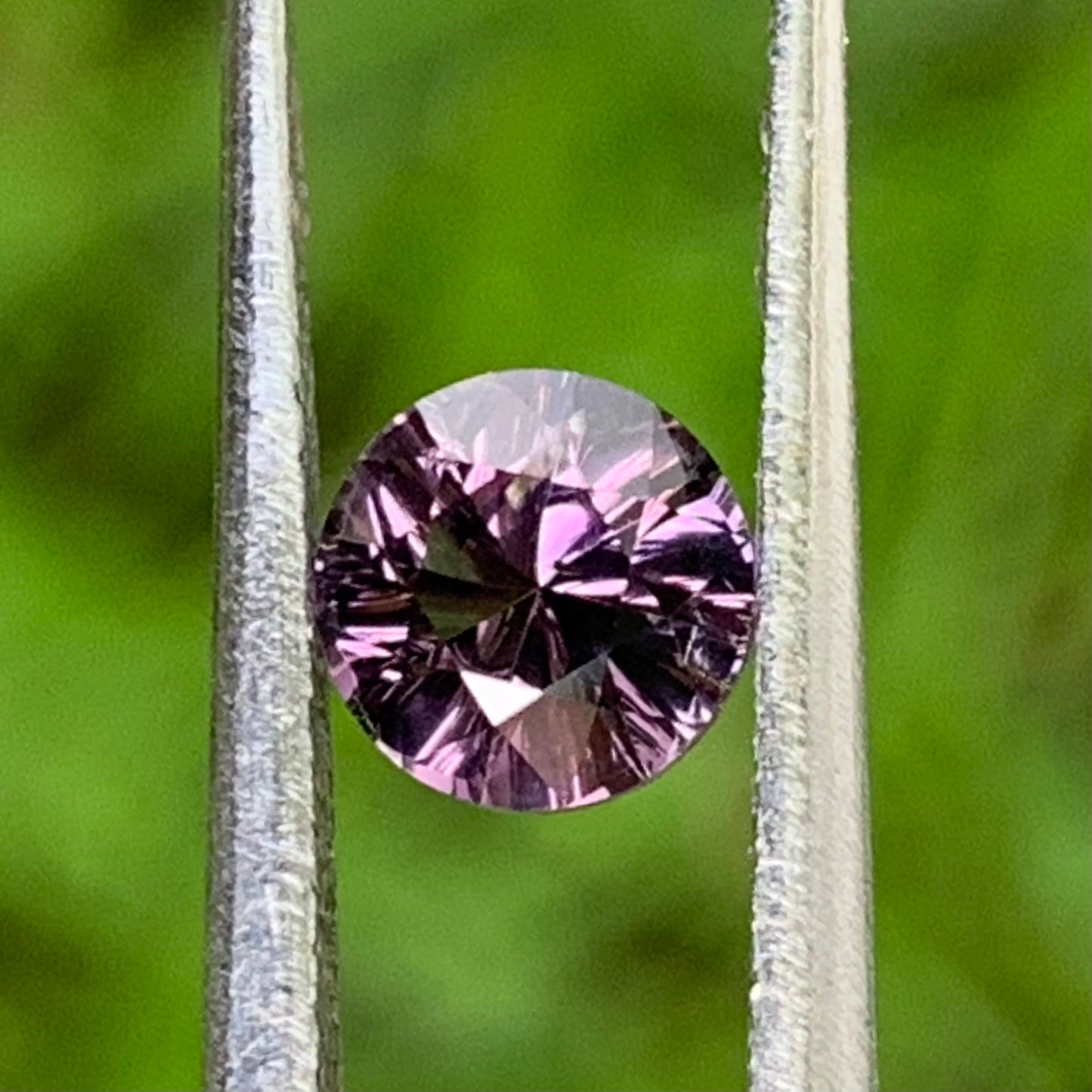Purple Spinel Concave Cut Round 0.65 Ct Natural Loose Gemstone from Sri Lanka