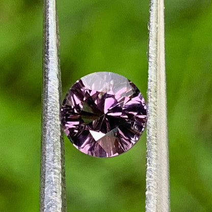Purple Spinel Concave Cut Round 0.65 Ct Natural Loose Gemstone from Sri Lanka