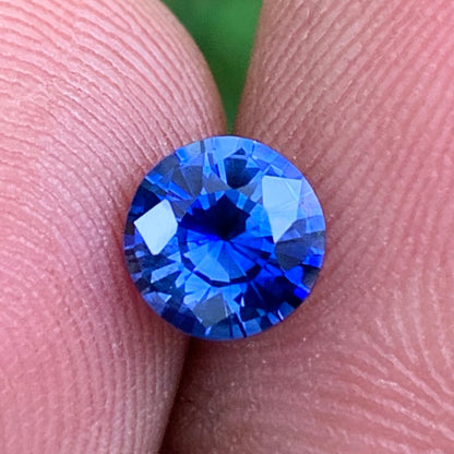 Blue Sapphire 6.2 mm Round Heated Only 1.20 Ct Natural Loose Gemstone for Jewelry Making