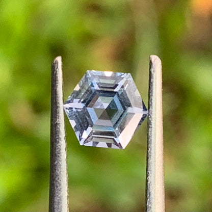 Teal Blue Spinel Hexagon 5.4 mm / 0.85 Ct Natural Loose Gemstone For Center Stone