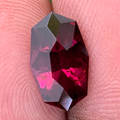 Deep Red Garnet Octagon 2.85 Ct Natural Unheated Loose Gemstone from Sri Lanka