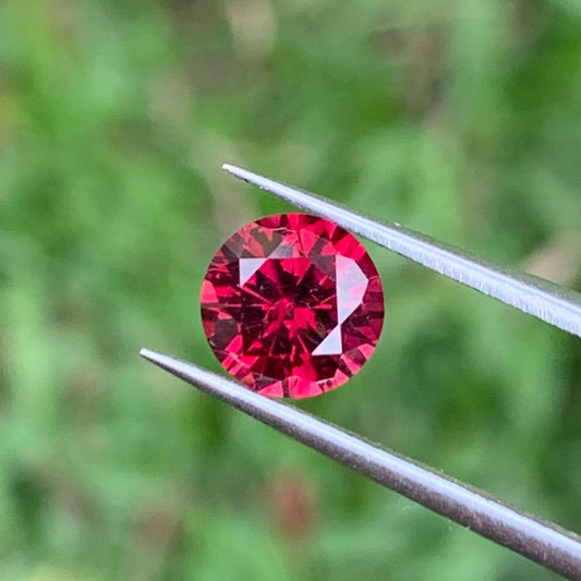 Red Garnet Round Cut 1.51 Ct Natural Loose Gemstone For Jewelry Making 💎✨