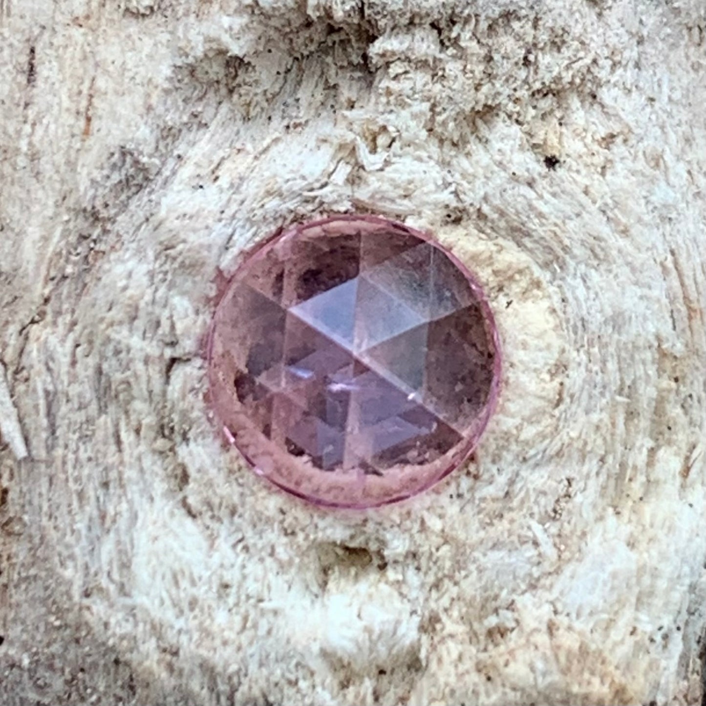 Rose Cut Peach Sapphire 0.71 Ct Modified Round Heated Only Natural Loose Gemstone from Sri Lanka