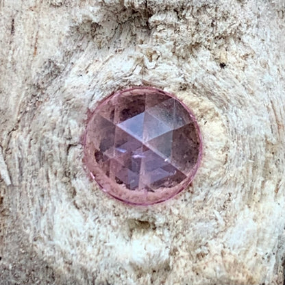 Rose Cut Peach Sapphire 0.71 Ct Modified Round Heated Only Natural Loose Gemstone from Sri Lanka