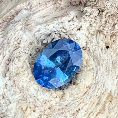Blue Sapphire Oval 0.55 Ct Natural Loose Gemstone For Jewelry Making