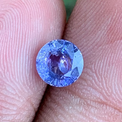 Purple Sapphire 6 mm Round 1.29 Ct Heated Only Natural Loose Gemstone For Jewelry Making