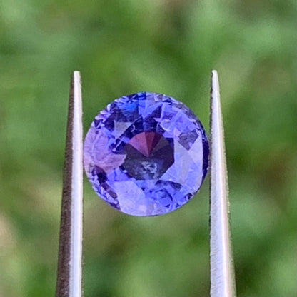 Purplish Blue Bicolor Sapphire 6 mm Round 1.15 Ct Heated Only Natural Loose Gemstone For Jewelry Making