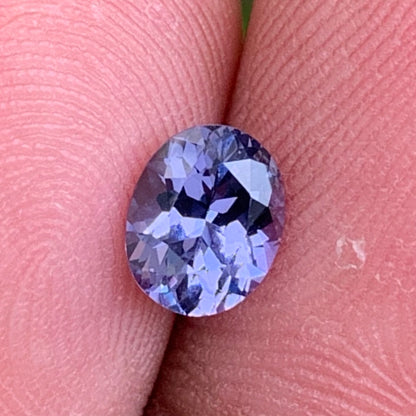 Bluish Purple Spinel Oval 0.94 Ct Natural Unheated Loose Gemstone for Jewelry Making