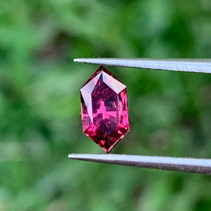 Pinkish Red Garnet Elongated Hexagon 0.66 Ct Natural Loose Gemstone For Jewelry Making 💎✨