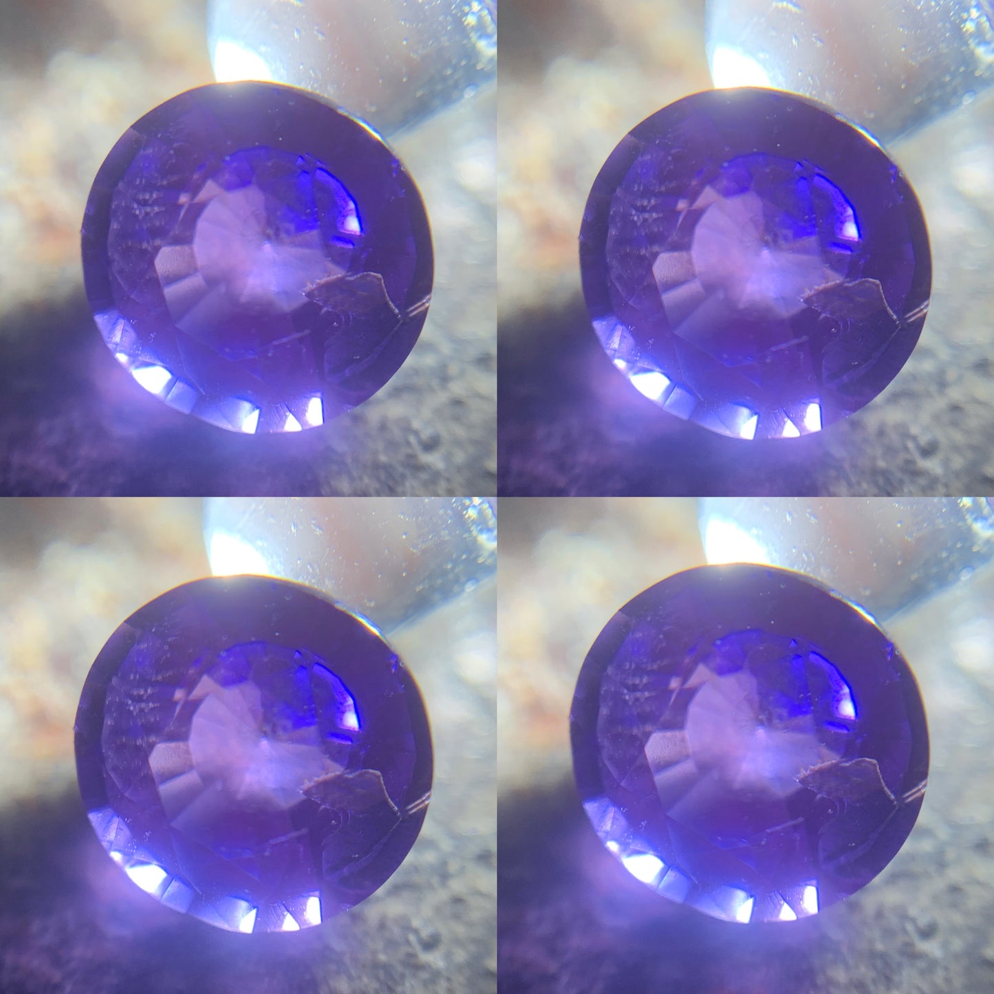 Purplish Blue Bicolor Sapphire 6 mm Round 1.15 Ct Heated Only Natural Loose Gemstone For Jewelry Making