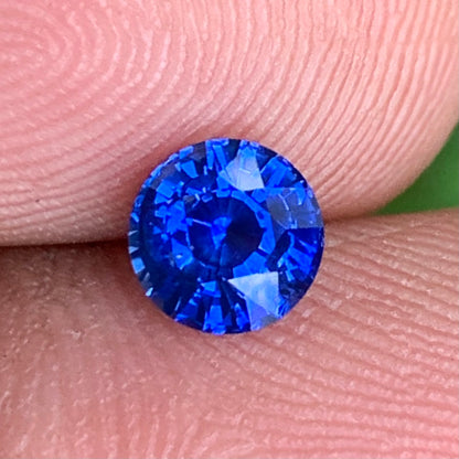 Blue Sapphire 5.5 mm Round Heated Only 1 Ct Natural Loose Gemstone for Jewelry Making