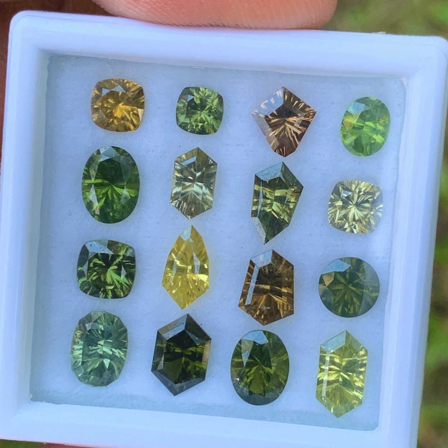 Zircon Concave Fantasy Cut Different Geometric Shape 12.45 Ct / 16 Stones Parcel of Natural Loose Gemstones From Sri Lanka