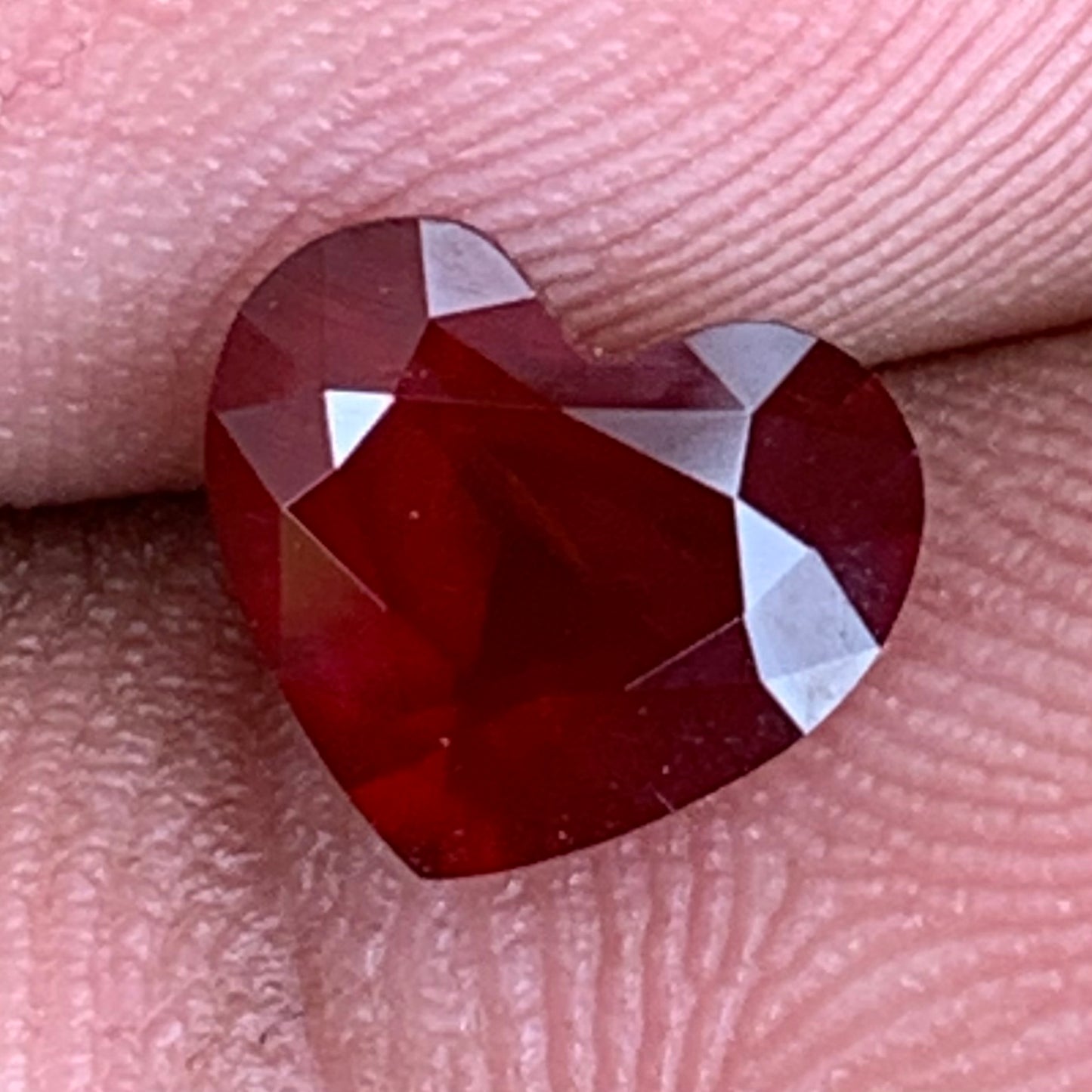 Hazy Orangish Red Garnet Heart 1.7 Ct Loose Gem Stone from Sri Lanka