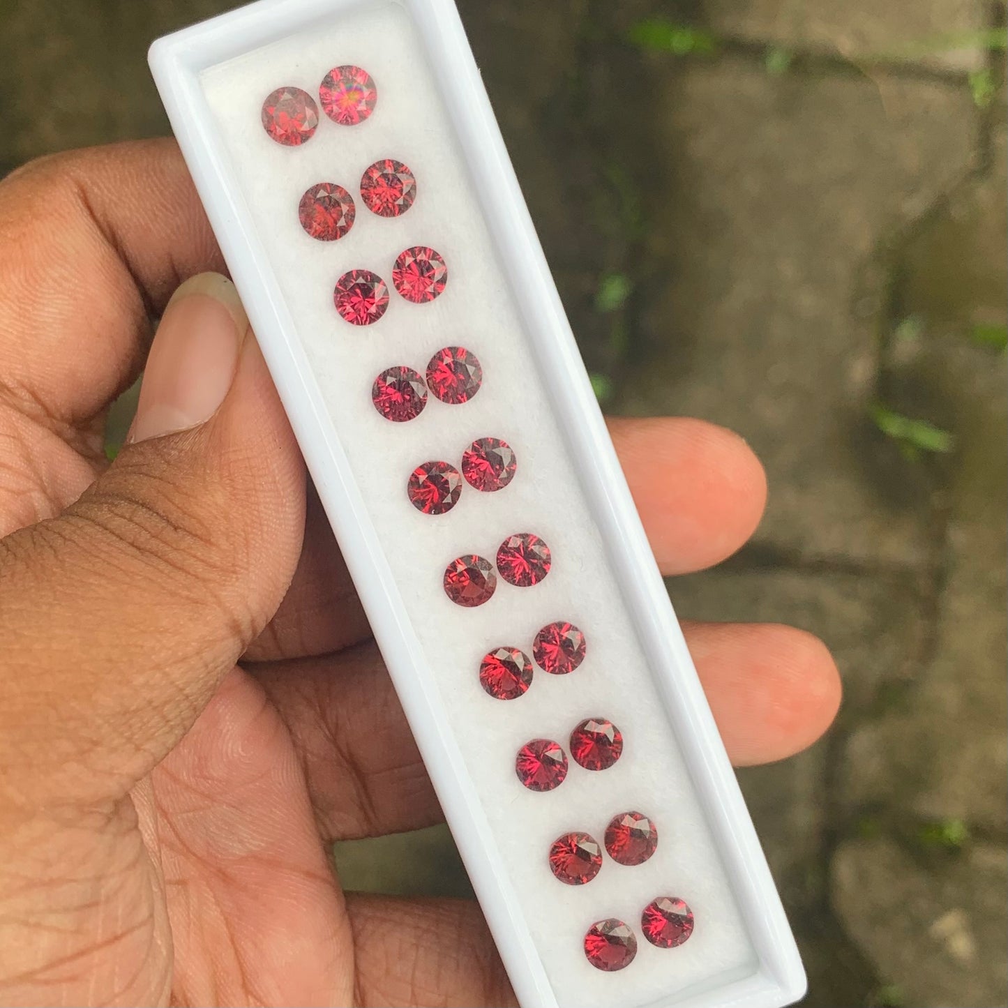Fantasy / Concave Cut Red Garnet 11.90 Ct / 20 Stones Loose Gemstone Parcel For Jewelry Making 💎✨