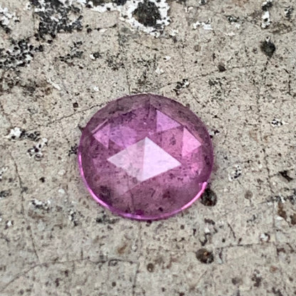 Rose Cut Pinkish Purple Sapphire 0.93 Ct Modified Round Heated Only Natural Loose Gemstone from Sri Lanka