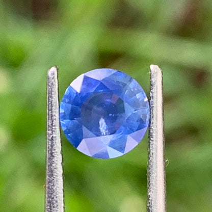 Blue Sapphire 6.2 mm Round Heated Only 1.03 Ct Natural Loose Gemstone